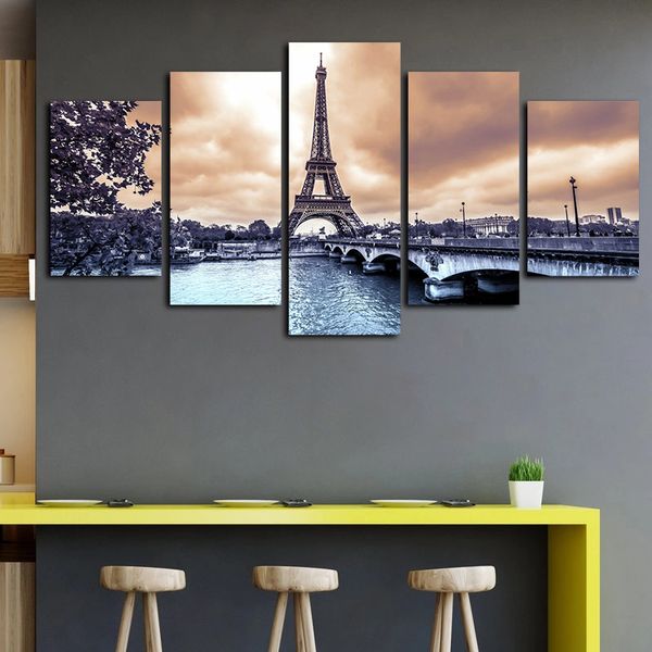 5 panels canvas wall art eiffel tower european cities construction landscape paintings poster print on canvas oil painting
5 panels canvas wall art eiffel tower european cities construction landscape paintings poster print on canvas oil painting