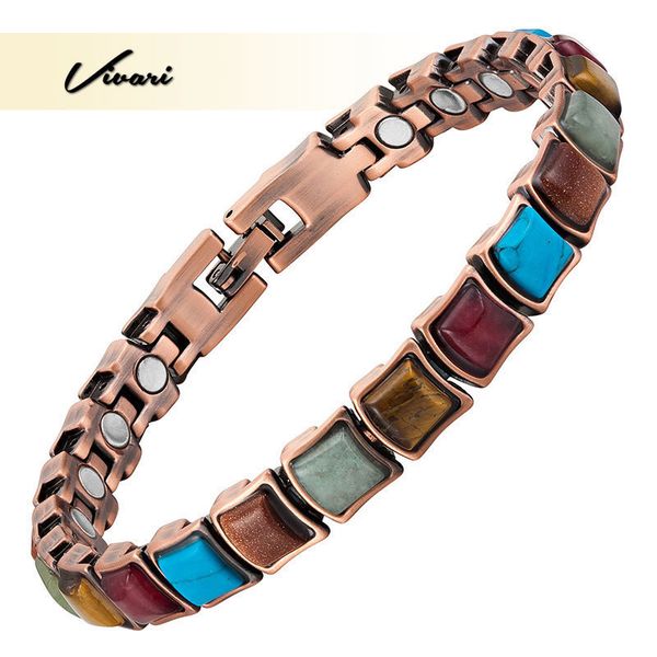 vivari women's jewelry magnetic original natural stones bracelet for women bangle chain delicated girls female trinket retro, Golden;silver
vivari women's jewelry magnetic original natural stones bracelet for women bangle chain delicated girls female trinket retro, Golden;silver