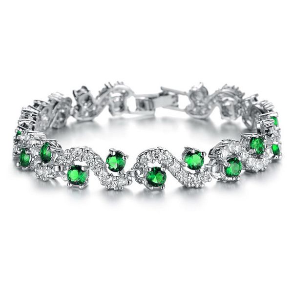 vb521 green clean blue cubic zirconia bracelets for women female wedding jewelry titanium cz stone bangles 17cm 19cm length, Golden;silver
vb521 green clean blue cubic zirconia bracelets for women female wedding jewelry titanium cz stone bangles 17cm 19cm length, Golden;silver