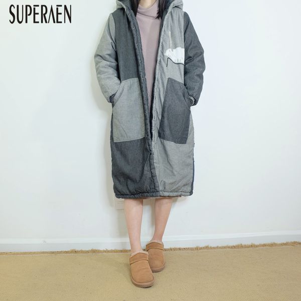 superaen embroidered warm parkas coat women winter new 2019 casual loose pluz size denim parkas coat female hooded women clothes, Black
superaen embroidered warm parkas coat women winter new 2019 casual loose pluz size denim parkas coat female hooded women clothes, Black