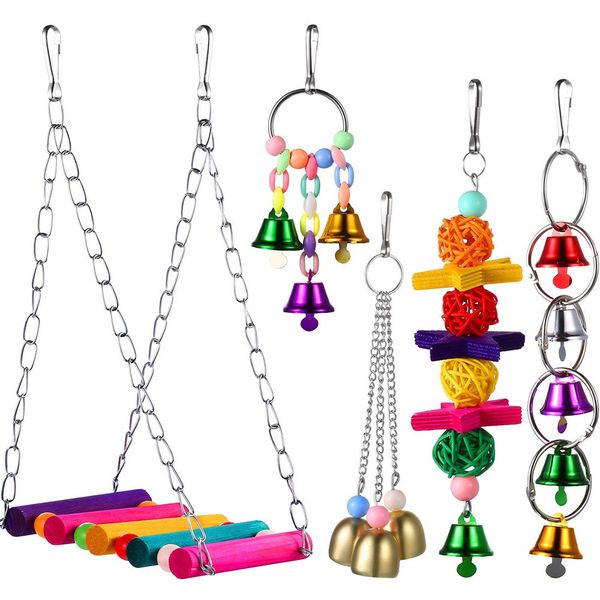 5pcs parrot suit toys group combine toys cross border swing small bell string hand take toys 240g
5pcs parrot suit toys group combine toys cross border swing small bell string hand take toys 240g