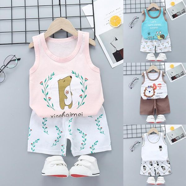 cotton girls boys clothing sets baby kids summer cartoon vest+shorts outfit set clothes children girl casual clothes suit 8m-5y, White
cotton girls boys clothing sets baby kids summer cartoon vest+shorts outfit set clothes children girl casual clothes suit 8m-5y, White