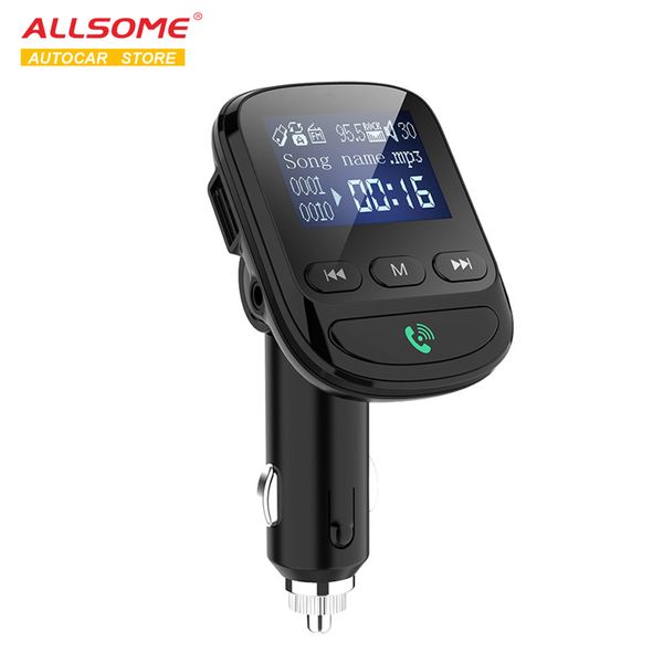 allsome bluetooth 5.0 car kit handswireless fm transmitter aux audio car mp3 player support tf card / u disk playback
allsome bluetooth 5.0 car kit handswireless fm transmitter aux audio car mp3 player support tf card / u disk playback
