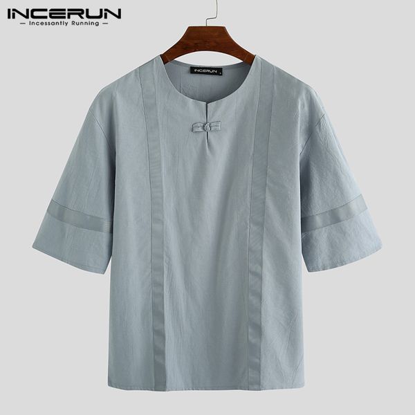 2020 summer half sleeve shirt men vintage brand round neck streetwear cotton leisure solid blouse retro casual camisa incerun, White;black
2020 summer half sleeve shirt men vintage brand round neck streetwear cotton leisure solid blouse retro casual camisa incerun, White;black