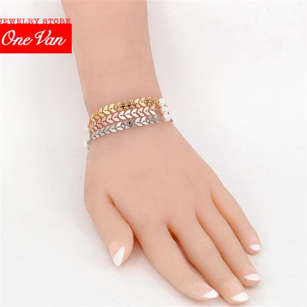 2020 quality titanium steel shell pearl wheat ear bracelet retro leaf pearl fish tail string lady bangle jewelry, Black
2020 quality titanium steel shell pearl wheat ear bracelet retro leaf pearl fish tail string lady bangle jewelry, Black