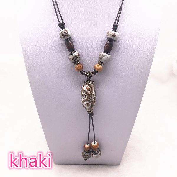 fashion ceramics pendant ethnic long necklace chain blue/green/khaki jewelry style diy #b, Silver
fashion ceramics pendant ethnic long necklace chain blue/green/khaki jewelry style diy #b, Silver