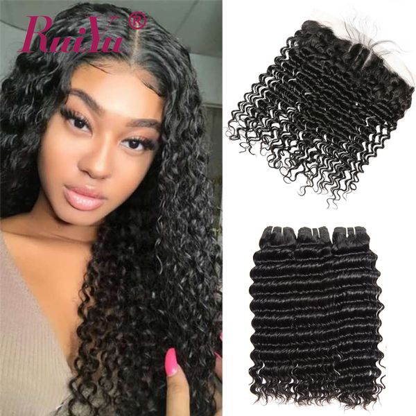 ruiyu deep wave связки с фронтальным remy человеческих пучки волос с closure kinky завитые индийский волос плетение 3 связки с 13x4 закрытие, Black;brown
ruiyu deep wave связки с фронтальным remy человеческих пучки волос с closure kinky завитые индийский волос плетение 3 связки с 13x4 закрытие, Black;brown