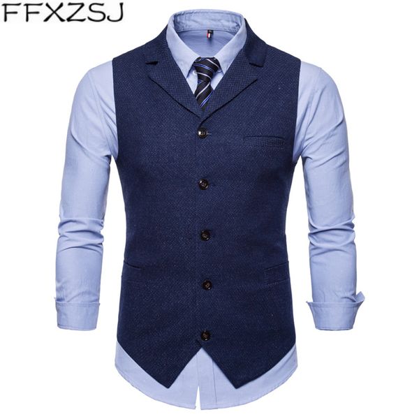 men's vests ffxzsj business casual slim fit spring autumn fashion solid color single buttons men male suit, Black;white
men's vests ffxzsj business casual slim fit spring autumn fashion solid color single buttons men male suit, Black;white