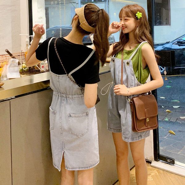 summer shorts denim strap dress 2019 new korean casual loose thin saia washed jeans overalls vintage mini shorts vestidos f684, White;black
summer shorts denim strap dress 2019 new korean casual loose thin saia washed jeans overalls vintage mini shorts vestidos f684, White;black