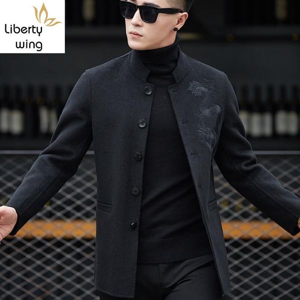 китайского vintage mens драконой вышивка двухлобного шерстяного пальто стенд воротник однобортного делопроизводство формальной партия куртка, Black
китайского vintage mens драконой вышивка двухлобного шерстяного пальто стенд воротник однобортного делопроизводство формальной партия куртка, Black
