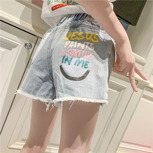 girls' letter shorts summer clothes 2020 children's western style pants medium shorts and jeans and large children's casual j, Blue
girls' letter shorts summer clothes 2020 children's western style pants medium shorts and jeans and large children's casual j, Blue