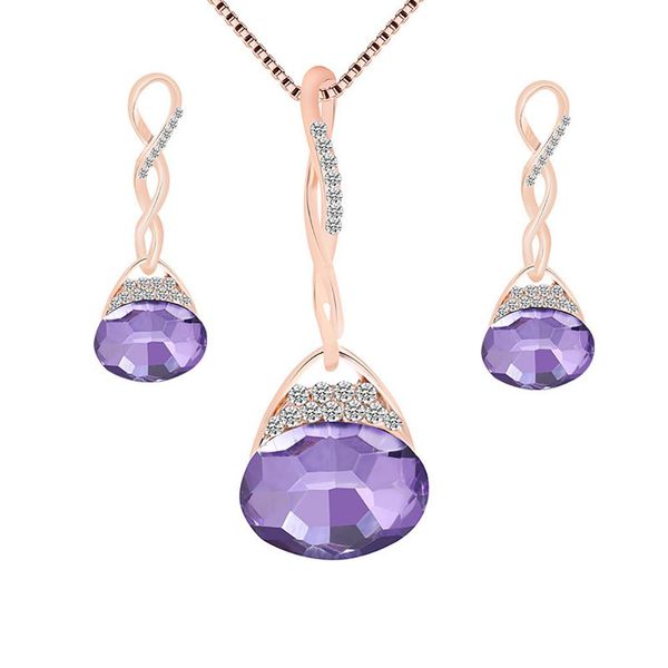 3ps/set trendy oval rhinestone drop pendant necklace earrings women jewelry, Silver
3ps/set trendy oval rhinestone drop pendant necklace earrings women jewelry, Silver