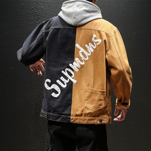 2019 new designer jacket men's hoodie loose fashion trend jacket handsome denim men's jacket 06, Black;brown
2019 new designer jacket men's hoodie loose fashion trend jacket handsome denim men's jacket 06, Black;brown