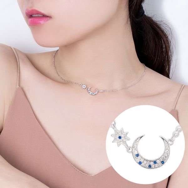 moon star pendant necklace for women with s925 sterling silver necklace with zircon korean fashion jewelry wholesale a103
moon star pendant necklace for women with s925 sterling silver necklace with zircon korean fashion jewelry wholesale a103