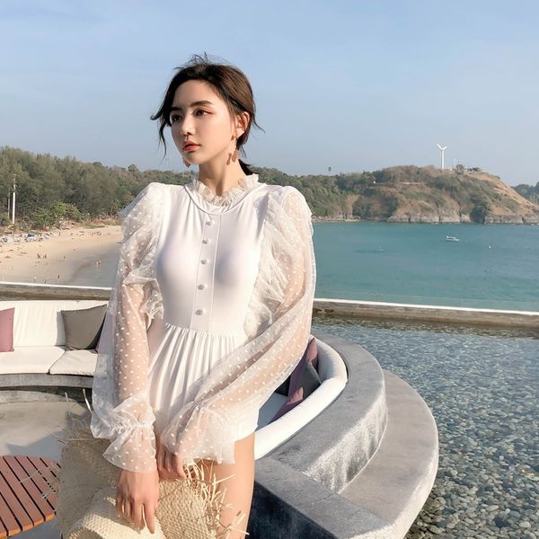 alwjy don't recall-langtao gold small chest lace long-sleeved swimsuit female one-piece ins wind cover belly bikini swimsuit bikini loo, White;black
alwjy don't recall-langtao gold small chest lace long-sleeved swimsuit female one-piece ins wind cover belly bikini swimsuit bikini loo, White;black