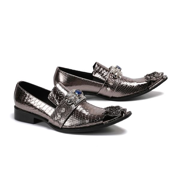silver genuine leather men dress shoes pointed toe wedding party leather shoes designer business office oxford formal man shoes, Black
silver genuine leather men dress shoes pointed toe wedding party leather shoes designer business office oxford formal man shoes, Black