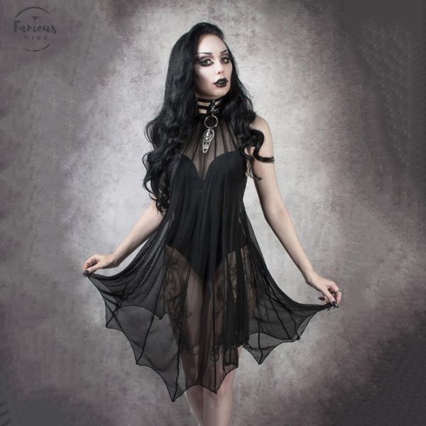 halloween gauze mesh dress women gothic sleeveless stand collar draped transparent a line dress femme vestidos, Black;gray
halloween gauze mesh dress women gothic sleeveless stand collar draped transparent a line dress femme vestidos, Black;gray