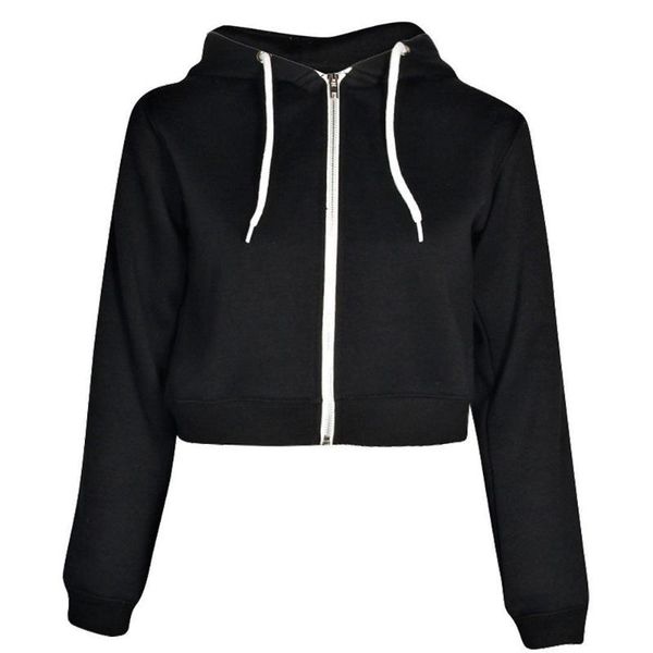 women outerwear coat jacket sweatshirt long sleeve crop hoodie pocket zipper streetwear zip cosy hoody ladies jacket autumn 2019, Black;brown
women outerwear coat jacket sweatshirt long sleeve crop hoodie pocket zipper streetwear zip cosy hoody ladies jacket autumn 2019, Black;brown