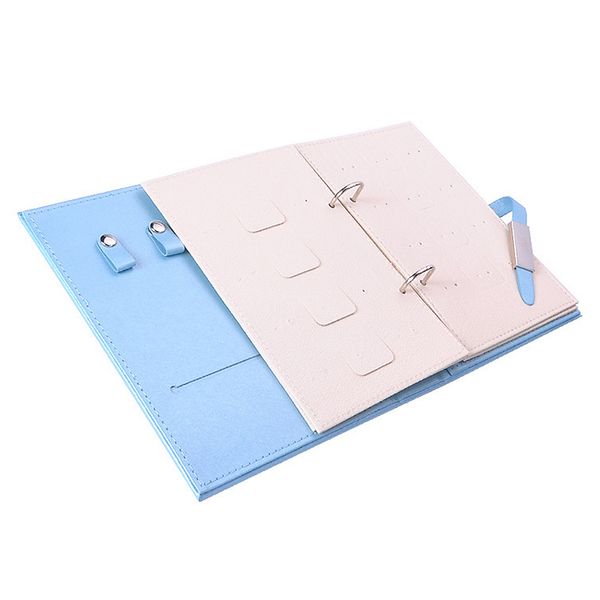 high-capacity portable book type leather jewelry organizer earrings ear studs hooks holder for women, Pink;blue
high-capacity portable book type leather jewelry organizer earrings ear studs hooks holder for women, Pink;blue