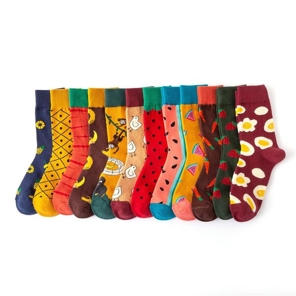 new cotton socks for men and women trendy creative cartoon fruit banana watermelon strawberry omelette pattern socks unisex, Black
new cotton socks for men and women trendy creative cartoon fruit banana watermelon strawberry omelette pattern socks unisex, Black
