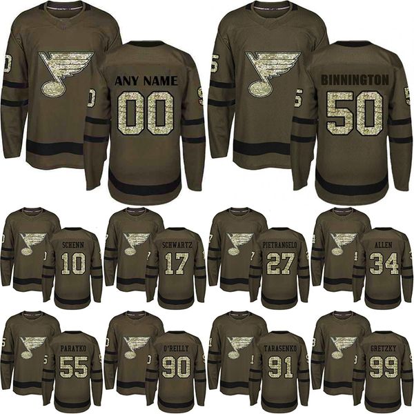 st. louis blues jersey 90 ryan o'reilly 50 binnington 91 tarasenko 99gretzky 17 schwartz authentic green salute to service hockey jerse, Black;red
st. louis blues jersey 90 ryan o'reilly 50 binnington 91 tarasenko 99gretzky 17 schwartz authentic green salute to service hockey jerse, Black;red