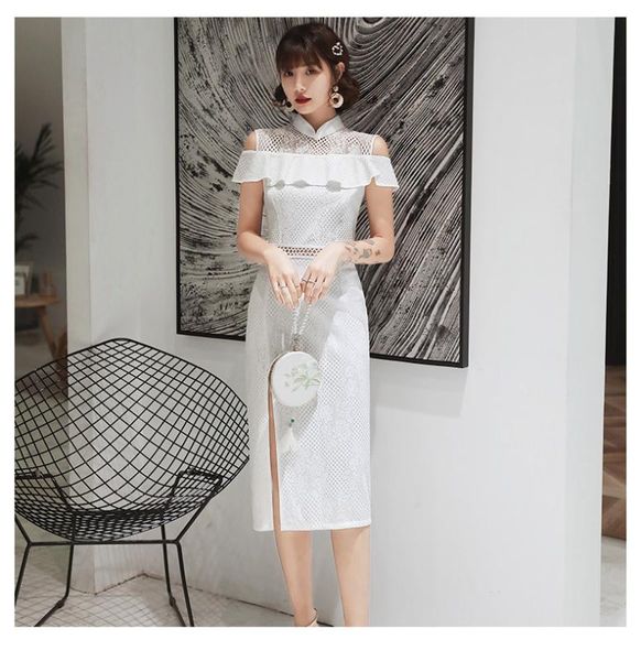 ethnic clothing traditional chinese dress qipao ladies evening dresses vintage cheongsam women bride white black lace modern, Red
ethnic clothing traditional chinese dress qipao ladies evening dresses vintage cheongsam women bride white black lace modern, Red
