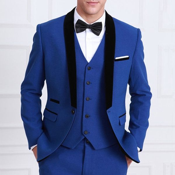 royal blue business men suits black shawl lapel one button three piece wedding groom tuxedos new (jacket + pants + vest, Black;gray
royal blue business men suits black shawl lapel one button three piece wedding groom tuxedos new (jacket + pants + vest, Black;gray
