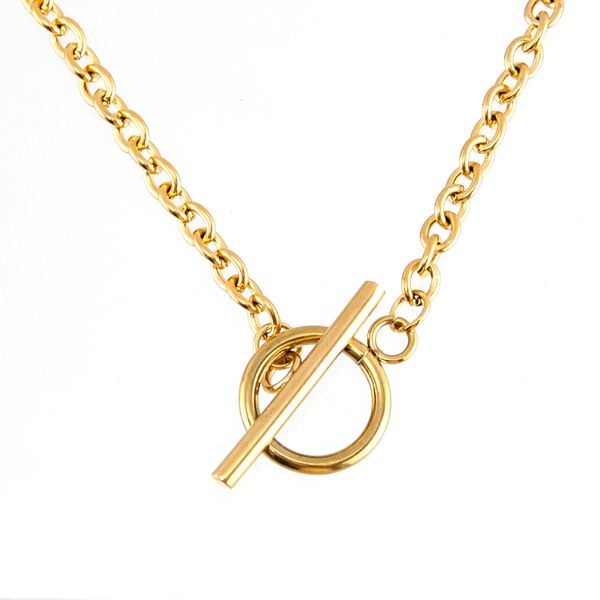 gold color buckle chain stainless steel ladies necklace t-shaped pendant rolo o link women jewelry, Silver
gold color buckle chain stainless steel ladies necklace t-shaped pendant rolo o link women jewelry, Silver