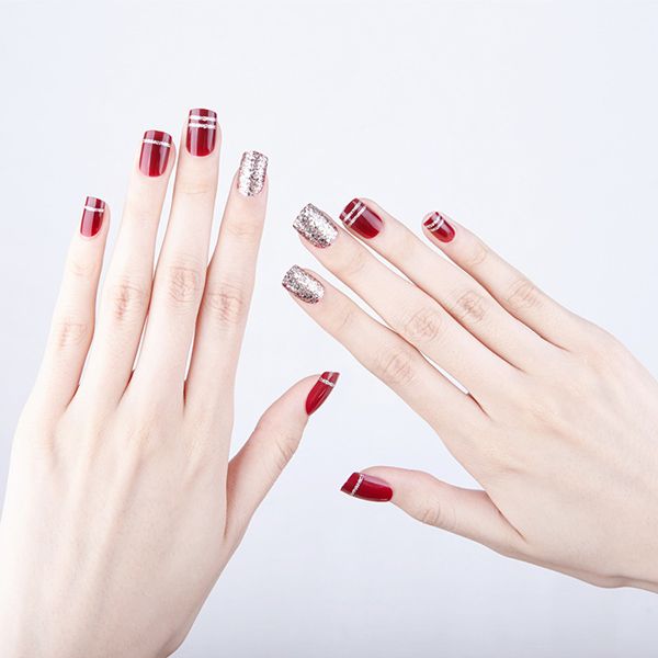 24 pcs/set women full nail tips ladies fake fingernails nail art decoration tool ldo99, Black
24 pcs/set women full nail tips ladies fake fingernails nail art decoration tool ldo99, Black