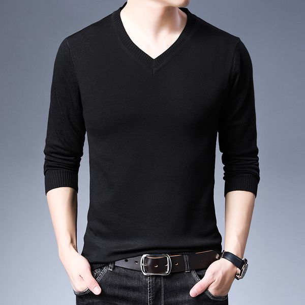 new autumn winter cotton sweater men long sleeve pullovers outwear man v-neck sweaters loose solid knitting clothing, White;black
new autumn winter cotton sweater men long sleeve pullovers outwear man v-neck sweaters loose solid knitting clothing, White;black