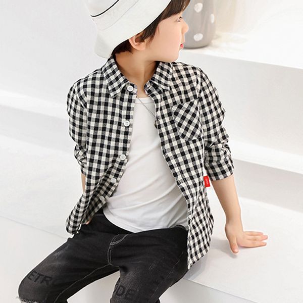 2019 autumn fashion boy's shirts casual plaid kids blouses long sleeve cotton boys shirt bc648, White;black
2019 autumn fashion boy's shirts casual plaid kids blouses long sleeve cotton boys shirt bc648, White;black