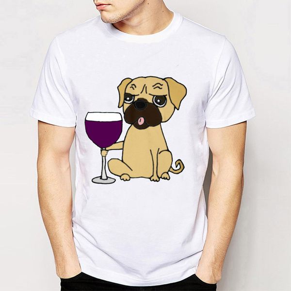 new summer men's short sleeve pug love wine printed t-shirt soft fabric casual tees fashion funny dog life t shirt, White;black
new summer men's short sleeve pug love wine printed t-shirt soft fabric casual tees fashion funny dog life t shirt, White;black