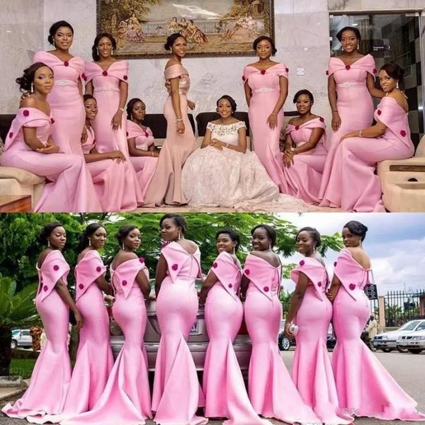 2020 new pink african bridesmaid dresses mermaid off shoulder sashes beaded satin plus size party wedding guest dress maid of honor gowns, White;pink
2020 new pink african bridesmaid dresses mermaid off shoulder sashes beaded satin plus size party wedding guest dress maid of honor gowns, White;pink