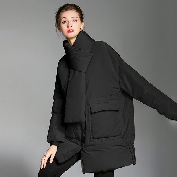 2018 european 90 white duck down coat loose plus size hat parka winter jacket women snow wear oversize clothes la66, Black
2018 european 90 white duck down coat loose plus size hat parka winter jacket women snow wear oversize clothes la66, Black