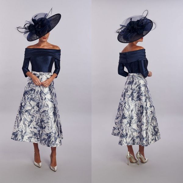 modest a line house of mooshki mother of the bride dress off shoulder long sleeve print sash wedding guest dresss tea length eveni186j, Black;red
modest a line house of mooshki mother of the bride dress off shoulder long sleeve print sash wedding guest dresss tea length eveni186j, Black;red