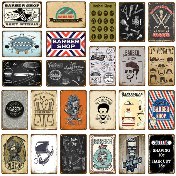 vintage hair cut and shaved metal signs classic barber shop tin poster home decor pub club wall painting plaque
vintage hair cut and shaved metal signs classic barber shop tin poster home decor pub club wall painting plaque