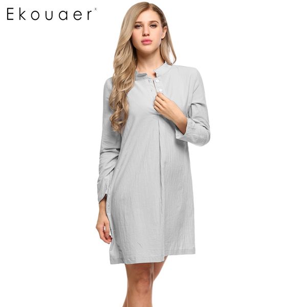 ekouaer 100% cotton sleepwear nightdress spring autumn women long sleeve button down sleepshirt nightgown sleep lounge dress, Black;red
ekouaer 100% cotton sleepwear nightdress spring autumn women long sleeve button down sleepshirt nightgown sleep lounge dress, Black;red