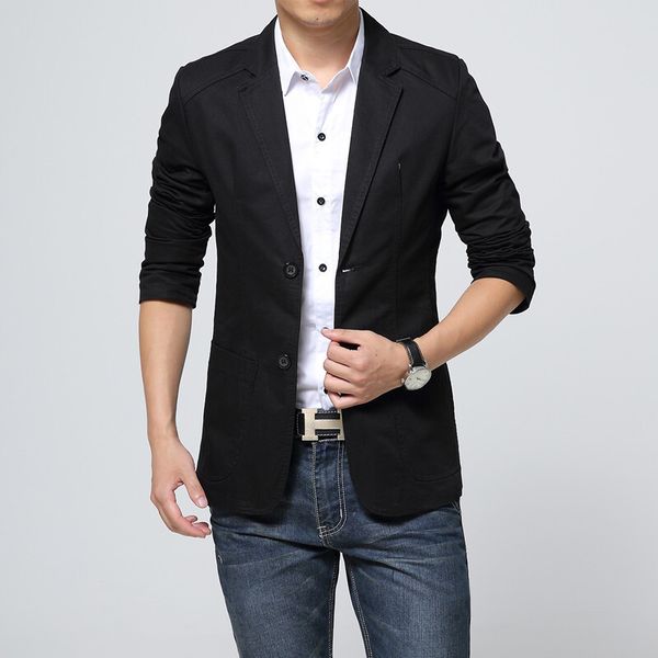 new spring autumn brand cotton blazer slim fit men suit soft comfortable luxury men fashion blazers plus size, White;black
new spring autumn brand cotton blazer slim fit men suit soft comfortable luxury men fashion blazers plus size, White;black