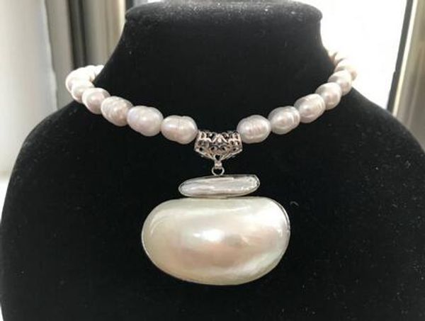 envÃo gratis canción voge gema blanco biwa guaridas de agua dulce collar de perlas mabe colgante, Silver
envÃo gratis canción voge gema blanco biwa guaridas de agua dulce collar de perlas mabe colgante, Silver
