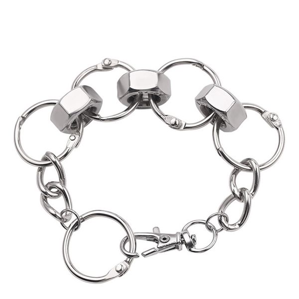 exaggerated punk bolt cap screw chain bracelets bangles women fashion jewelry female charms modern night club gifts, Black
exaggerated punk bolt cap screw chain bracelets bangles women fashion jewelry female charms modern night club gifts, Black