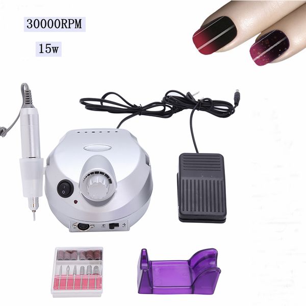30000rpm electric nail drill machine 15w powerful nail art equipment electric file drill bit tool, Silver
30000rpm electric nail drill machine 15w powerful nail art equipment electric file drill bit tool, Silver