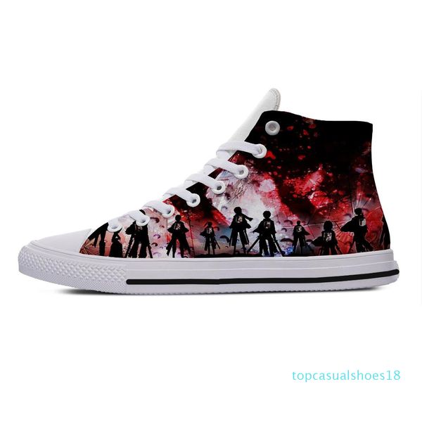 latest attack on titan leisure shoes lightweight fashion plimsolls breathable casual canvas shoes high-canvas t18, Black
latest attack on titan leisure shoes lightweight fashion plimsolls breathable casual canvas shoes high-canvas t18, Black