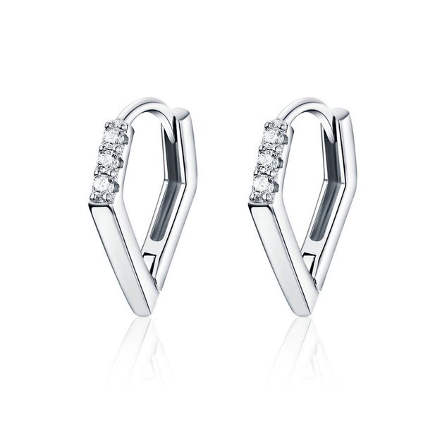 women v-shaped clear cz hoop earrings 925 sterling silver fashion jewelry valentine's day gift wedding, Golden;silver
women v-shaped clear cz hoop earrings 925 sterling silver fashion jewelry valentine's day gift wedding, Golden;silver