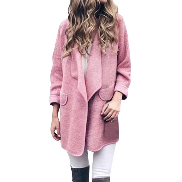 plus size women jacket long sleeve pullover blouse open front jacket coat long outerwear cardigan woolen chamarras de mujer 6, Black;brown
plus size women jacket long sleeve pullover blouse open front jacket coat long outerwear cardigan woolen chamarras de mujer 6, Black;brown