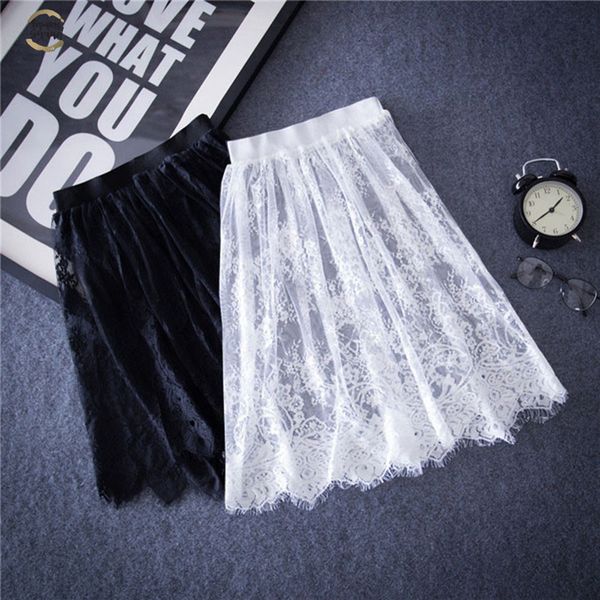 summer autumn women lace skirts chic floral lace solid casual mesh tulle skirt hollow out short black white skirt
summer autumn women lace skirts chic floral lace solid casual mesh tulle skirt hollow out short black white skirt