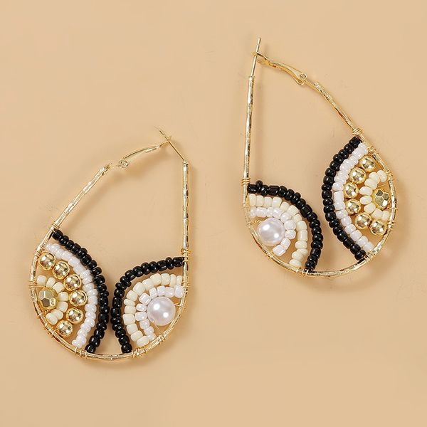 personalized design women's bohemian glass beaded handmade hoop earrings ladies fashion water drop shape earring jewelry gifts, Golden;silver
personalized design women's bohemian glass beaded handmade hoop earrings ladies fashion water drop shape earring jewelry gifts, Golden;silver
