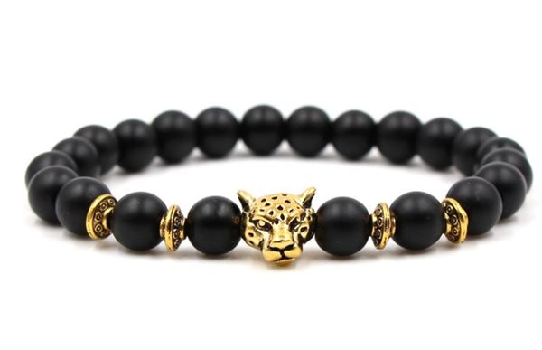 8mm xh35 gold silver ball frosted agate onyx nature black stone leopard head bracelet reiki chakra fashion
8mm xh35 gold silver ball frosted agate onyx nature black stone leopard head bracelet reiki chakra fashion