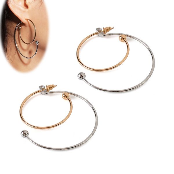 shuangr trendy large hoop earrings big smooth semi-circle gold sliver brincos earrings set for women jewelry, Golden;silver
shuangr trendy large hoop earrings big smooth semi-circle gold sliver brincos earrings set for women jewelry, Golden;silver