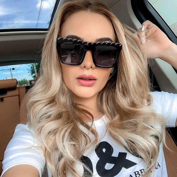2019 fashion cool square style gradient sunglasses vintage perforated gold chain brand design sun glasses oculos de sol zonnebril dames, White;black
2019 fashion cool square style gradient sunglasses vintage perforated gold chain brand design sun glasses oculos de sol zonnebril dames, White;black