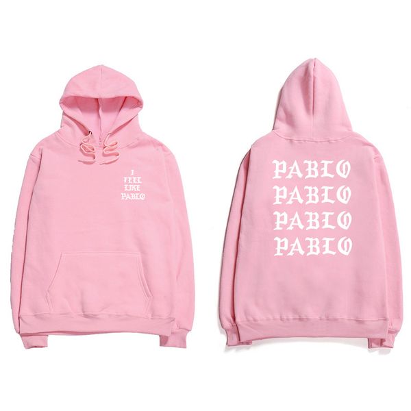 assc hip hop hoodies men i feel like pablo kanye west streetwear hoodie sweatshirts anti social letter print hooded hoodie club, Black